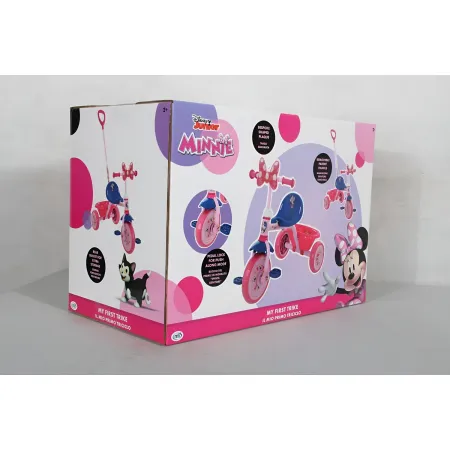 Triciclo per Bambini con Maniglia Regolabile Minnie Disney Ruote EVA
