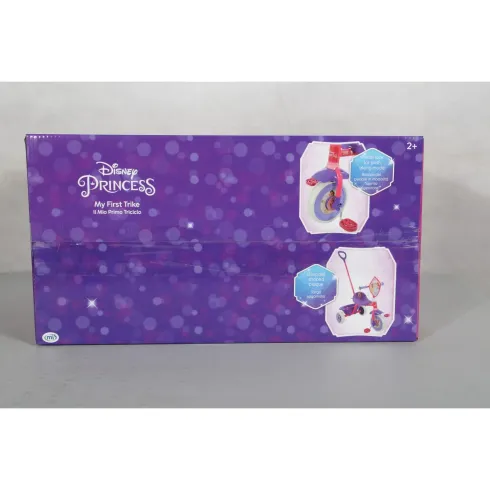 Triciclo Bambini con Maniglia Regolabile Principesse Disney Ruote EVA