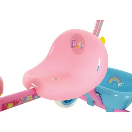 Triciclo Bambini con Maniglia Regolabile Removibile Barbie Ruote EVA