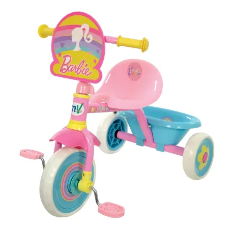 Triciclo Bambini con Maniglia Regolabile Removibile Barbie Ruote EVA