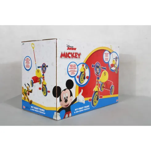 Triciclo per Bambini Maniglia Regolabile Topolino Disney Ruote EVA