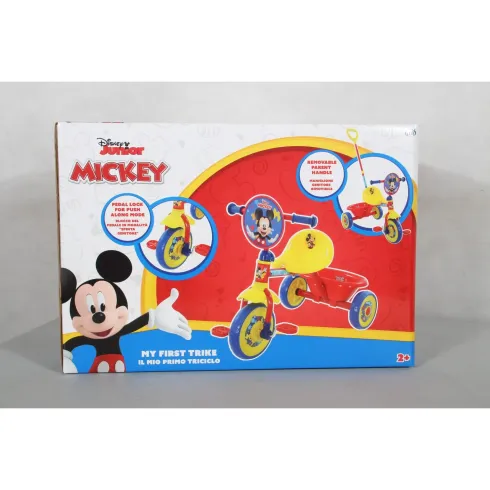 Triciclo per Bambini Maniglia Regolabile Topolino Disney Ruote EVA