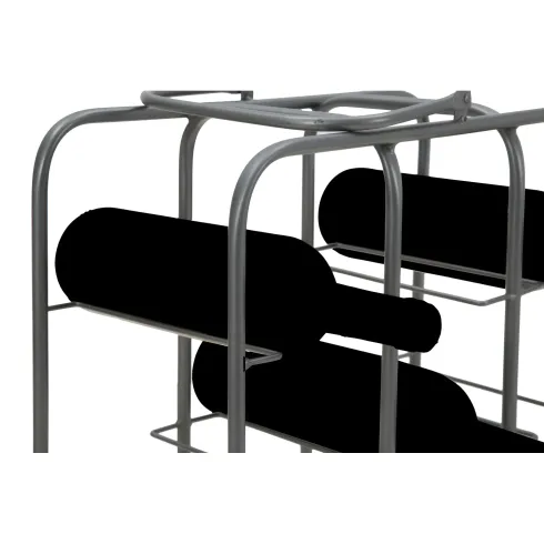 Portabottiglie in Metallo 9 Posti Grigio Scuro Rack Vino Salvaspazio