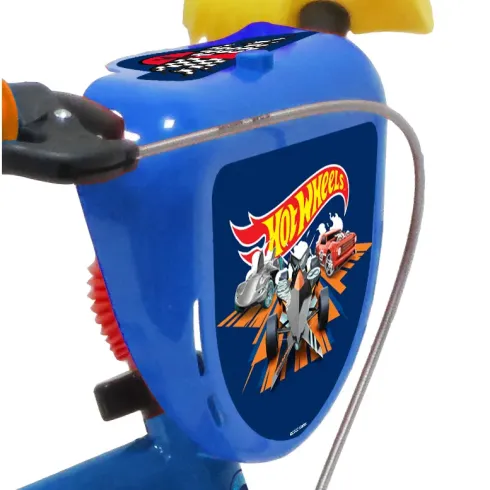 Bicicletta per Bambini 12" Hot Wheels Blu Rotelle Removibili Acciaio