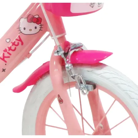 Bicicletta per Bambini 14" Hello Kitty Rosa Rotelle Removibili Acciaio
