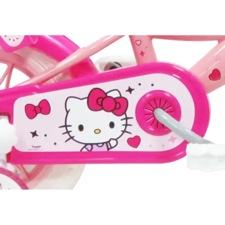 Bicicletta per Bambini 12" Hello Kitty Rosa Rotelle Removibili Acciaio