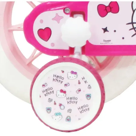 Bicicletta per Bambini 12" Hello Kitty Rosa Rotelle Removibili Acciaio