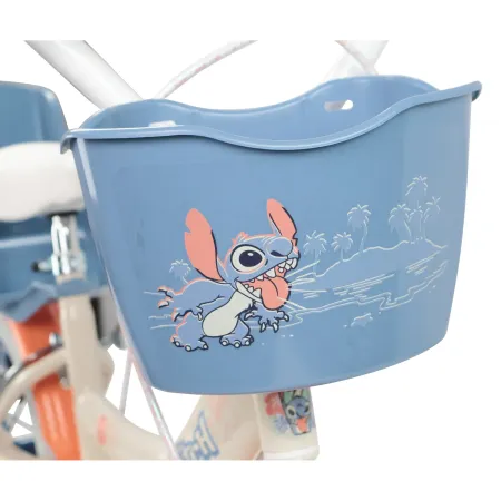 Bicicletta per Bambini 16" Stitch Disney Beige con Rotelle Removibili