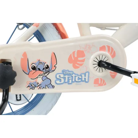 Bicicletta per Bambini 16" Stitch Disney Beige con Rotelle Removibili
