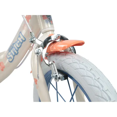 Bicicletta per Bambini 16" Stitch Disney Beige con Rotelle Removibili