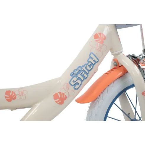 Bicicletta per Bambini 14" Stitch Disney Beige con Rotelle Removibili