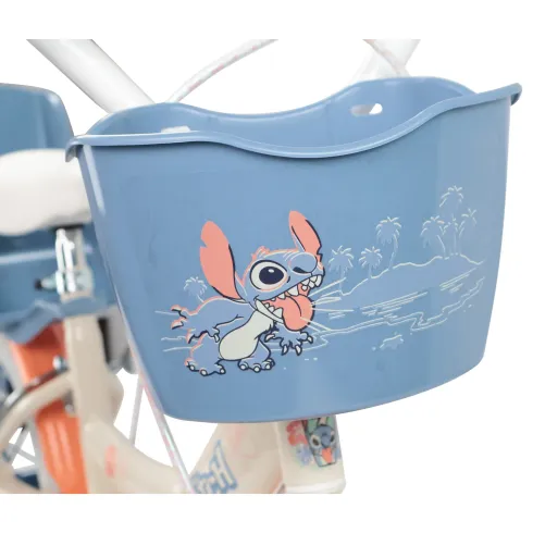 Bicicletta per Bambini 14" Stitch Disney Beige con Rotelle Removibili