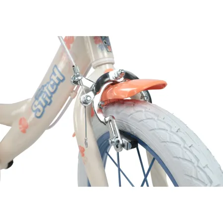 Bicicletta per Bambini 14" Stitch Disney Beige con Rotelle Removibili
