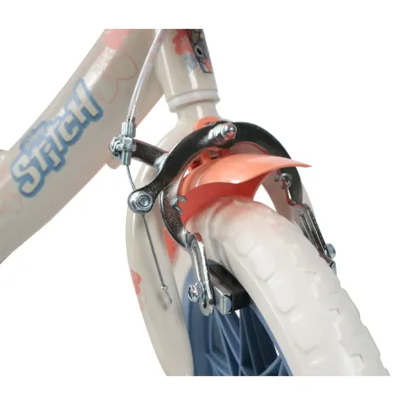 Bicicletta per Bambini 12" Stitch Disney Beige con Rotelle Removibili