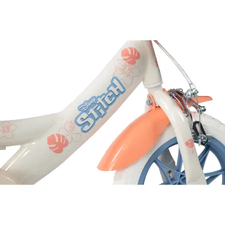 Bicicletta per Bambini 12" Stitch Disney Beige con Rotelle Removibili