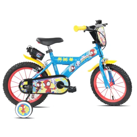 Bicicletta per Bambini Spidey Marvel 14" Azzurro Rotelle Removibili