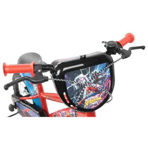Bicicletta per Bambini Spiderman Marvel 14" Rosso Rotelle Removibili