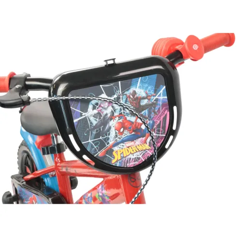 Bicicletta per Bambini Spiderman Marvel 12" Rosso Rotelle Removibili