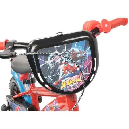 Bicicletta per Bambini Spiderman Marvel 12" Rosso Rotelle Removibili