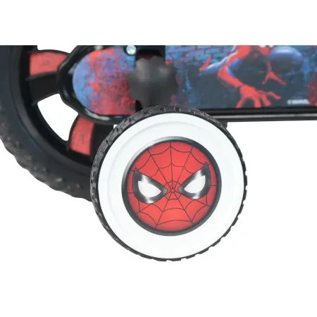 Bicicletta per Bambini Spiderman Marvel 12" Rosso Rotelle Removibili
