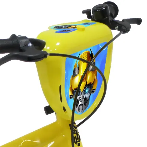 Bicicletta per Bambini 14" Transformers Giallo con Rotelle Borraccia