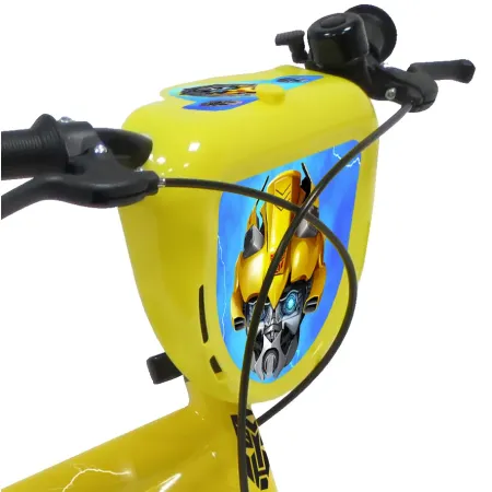 Bicicletta per Bambini 14" Transformers Giallo con Rotelle Borraccia