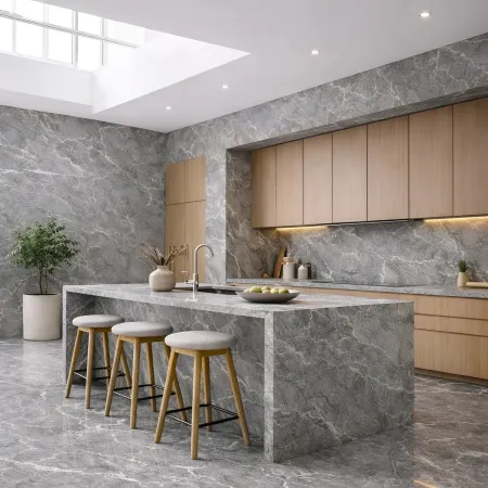 Set 6 Pannelli Decorativi Effetto Marmo Grigio PVC 120x60 Rivestimento