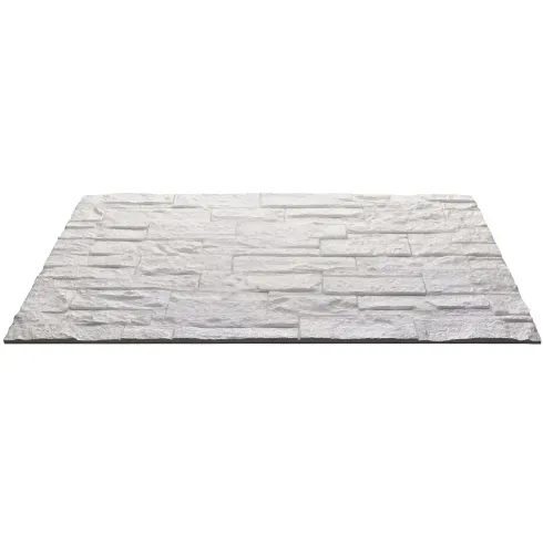 Set 12 Pannelli Isolanti Effetto Pietra Quarzite 3D Bianco 120x60 PU