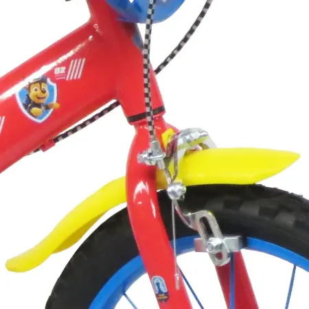 Bicicletta Bambini 16" Paw Patrol Rosso Rotelle Removibili Borraccia