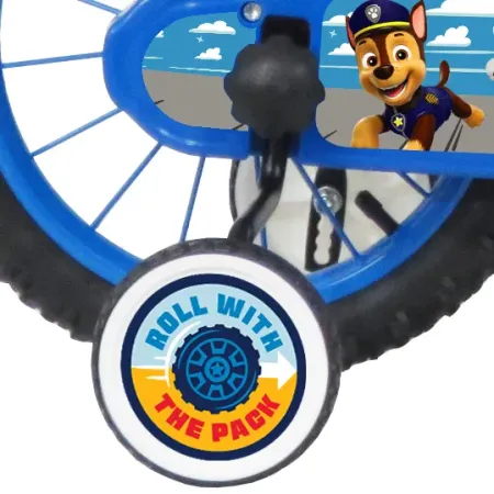 Bicicletta Bambini 14" Paw Patrol Rosso Rotelle Removibili Borraccia