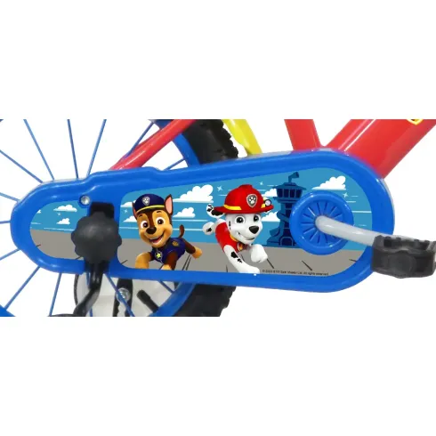 Bicicletta Bambini 14" Paw Patrol Rosso Rotelle Removibili Borraccia