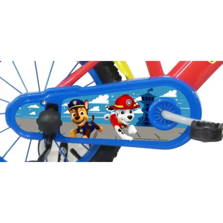 Bicicletta Bambini 14" Paw Patrol Rosso Rotelle Removibili Borraccia