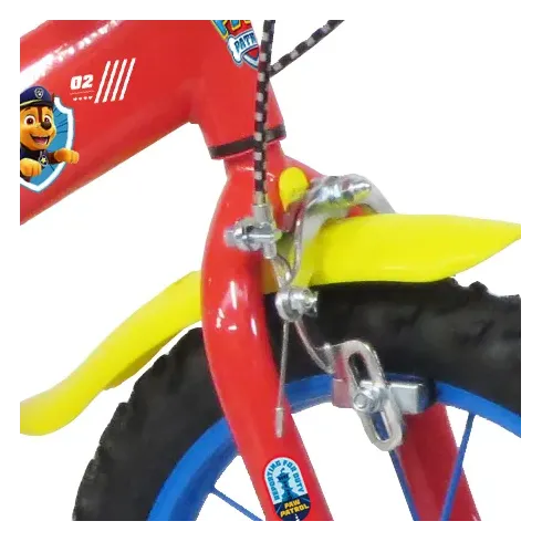 Bicicletta Bambini 14" Paw Patrol Rosso Rotelle Removibili Borraccia