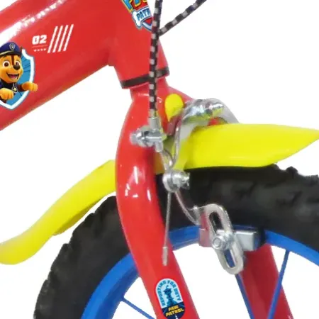 Bicicletta Bambini 14" Paw Patrol Rosso Rotelle Removibili Borraccia