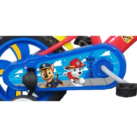 Bicicletta Bambini 12" Paw Patrol Rosso Rotelle Removibili Borraccia