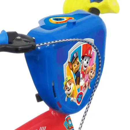 Bicicletta Bambini 12" Paw Patrol Rosso Rotelle Removibili Borraccia