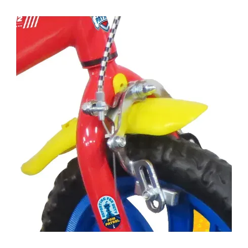 Bicicletta Bambini 12" Paw Patrol Rosso Rotelle Removibili Borraccia