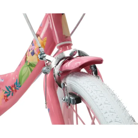 Bicicletta Bambini 12" Principesse Disney Rosa Rotelle Cestino Sedile