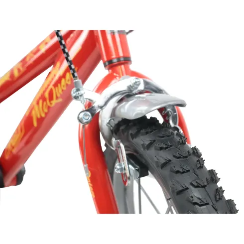 Bicicletta per Bambini 16" Cars Rosso Nero Rotelle Borraccia Trombetta