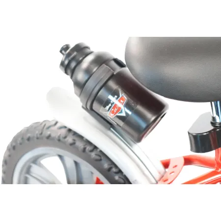 Bicicletta per Bambini 12" Cars Rosso Nero Rotelle Borraccia Trombetta