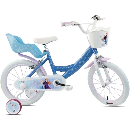 Bicicletta per Bambini 16" Frozen Disney Azzurro Cestino Portabambola