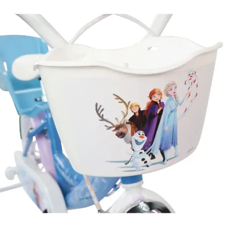 Bicicletta per Bambini 16" Frozen Disney Azzurro Cestino Portabambola