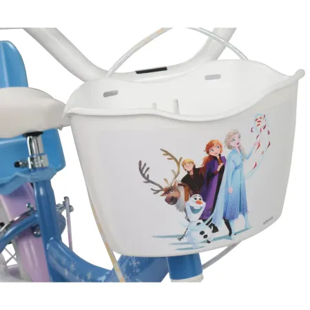 Bicicletta per Bambini 14" Frozen Disney Azzurro Cestino Portabambola