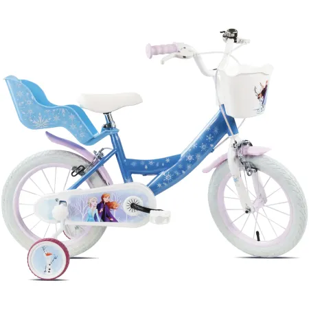 Bicicletta per Bambini 14" Frozen Disney Azzurro Cestino Portabambola