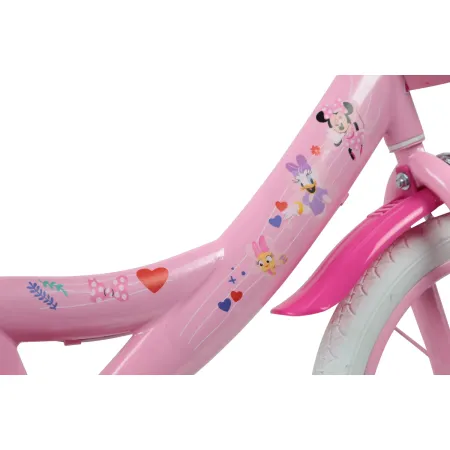 Bicicletta per Bambini 16" Minnie Disney Rosa Cestino Portabambola