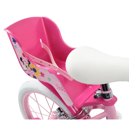Bicicletta per Bambini 16" Minnie Disney Rosa Cestino Portabambola