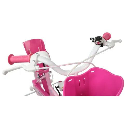 Bicicletta per Bambini 16" Minnie Disney Rosa Cestino Portabambola