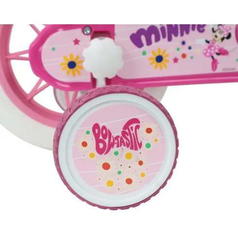 Bicicletta per Bambini 12" Minnie Disney Rosa Cestino Portabambola