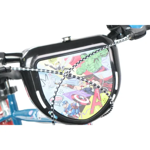 Bicicletta Bambini 16" Avengers Azzurro Rotelle Removibili Parafanghi
