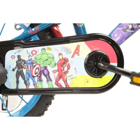 Bicicletta Bambini 14" Avengers Azzurro Rotelle Removibili Parafanghi